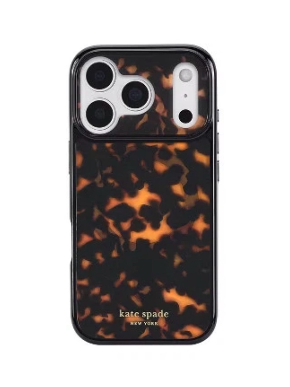 kate spade Tortoiseshell Pattern iPhone Case - Black & Brown for iPhone 17 Pro
